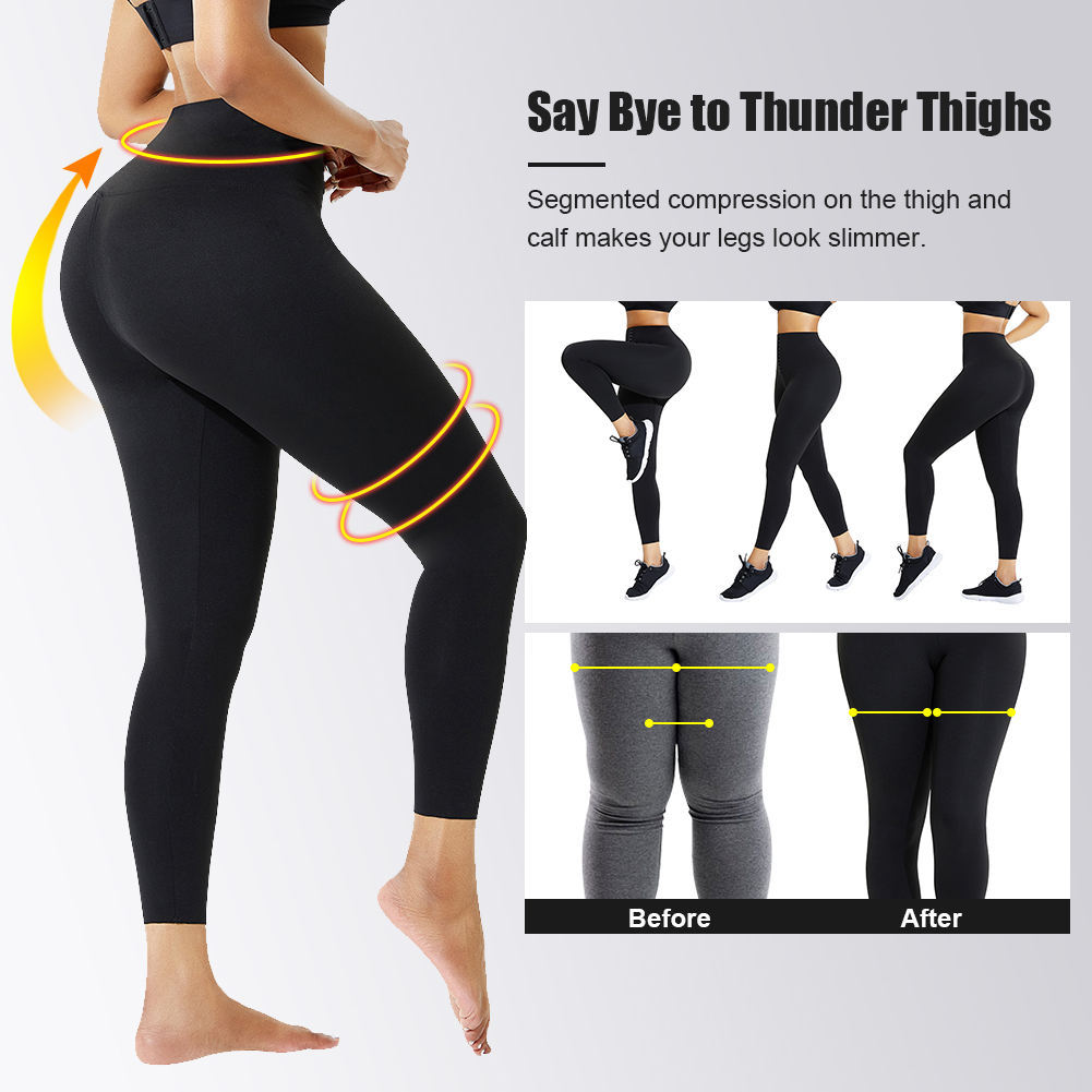 Womens High Waist Leggings for Fitness Shapewear - Tummy Control Workout Pants